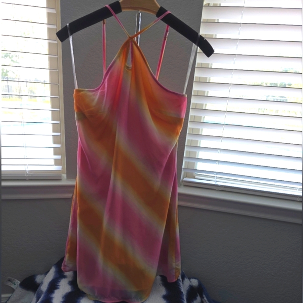 New Look Pink and Orange Tie-Dye Dress